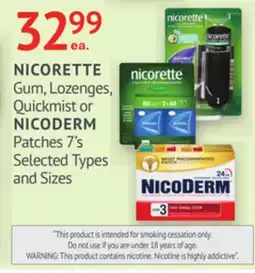 IDA Pharmacy NICORETTE or NICODERM offer