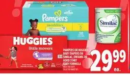 Metro PAMPERS OR HUGGIES BABY DIAPERS OR SIMILAC, ENFAMIL OR GOOD START BABY FORMULA offer
