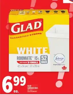 Metro GLAD GARBAGE BAGS offer