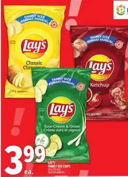 Metro LAY'S FAMILY SIZE CHIPS offer