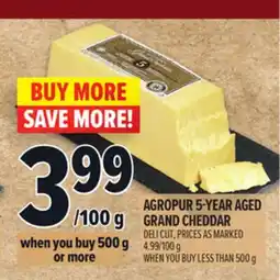 Metro AGROPUR 5-YEAR AGED GRAND CHEDDAR offer