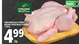 Metro YORKSHIRE VALLEY FARMS ORGANIC FRESH WHOLE CHICKEN offer