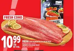 Metro FRESH COHO SALMON FILLETS VALUE PACK offer