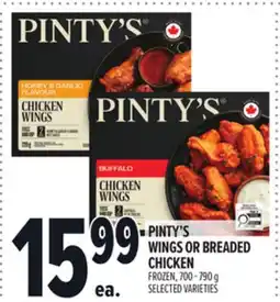 Metro PINTY'S WINGS OR BREADED CHICKEN offer