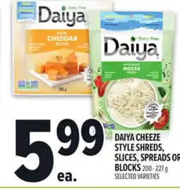 Metro DAIYA CHEEZE STYLE SHREDS, SLICES, SPREADS OR BLOCKS offer