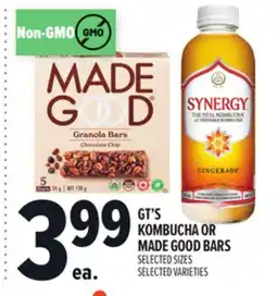 Metro GT KOMBUCHA OR MADE GOOD BARS offer