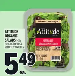 Metro ATTITUDE ORGANIC SALADS offer