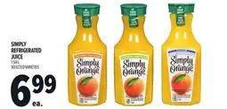 Metro SIMPLY REFRIGERATED JUICE offer