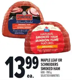 Metro MAPLE LEAF OR SCHNEIDERS SMOKED HAM offer