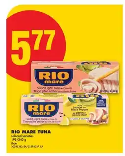 No Frills RIO MARE TUNA, 195/240 G offer