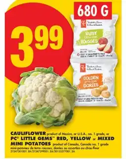 No Frills CAULIFLOWER, OR PC LITTLE GEMS RED, YELLOW OR MIXED MINI POTATOES offer