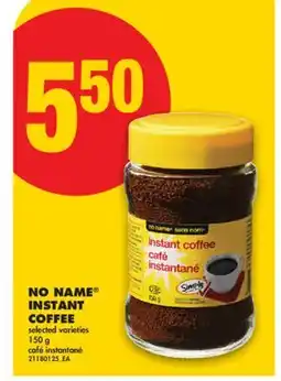 No Frills NO NAME INSTANT COFFEE offer