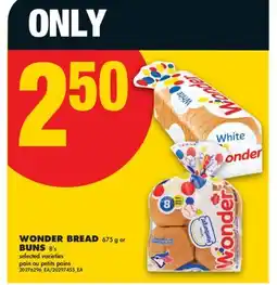 No Frills WONDER BREAD, 675 g or BUNS, 8' s offer