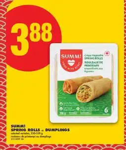 No Frills SUMM! SPRING ROLLS OR DUMPLINGS offer