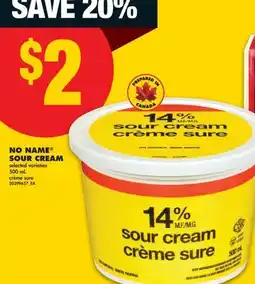 No Frills NO NAME SOUR CREAM offer