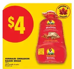 No Frills SUNMAID CINNAMON RAISIN BREAD offer
