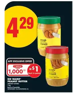 No Frills NO NAME PEANUT BUTTER offer