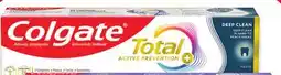 Walmart Colgate Optic White Advanced 73 mL or Total Active Prevention 120 mL toothpaste offer