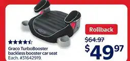 Walmart Graco TurboBooster backless booster car seat offer