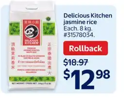 Walmart Delicious Kitchen jasmine rice offer