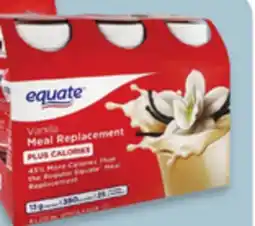 Walmart Equate meal replacement drinks offer