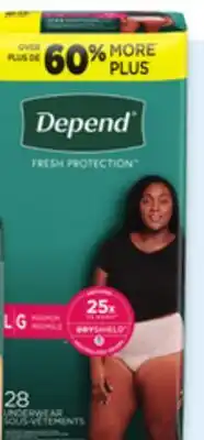 Walmart Depend incontinence products offer