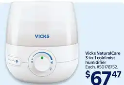 Walmart Vicks NaturalCare 3-in-1 cold mist humidifier offer
