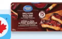 Walmart Great Value fully cooked pork back ribs offer