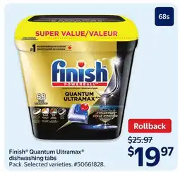 Walmart Finish Quantum Ultramax axons dishwashing tabs offer