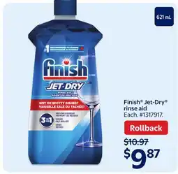 Walmart Finish Jet-Dry rinse aid offer
