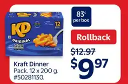 Walmart Kraft Dinner offer