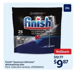 Walmart Finish Quantum Ultimate dishwashing tabs offer