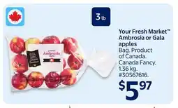 Walmart Your Fresh Market Ambrosia or Gala apples offer