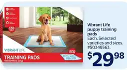 Walmart Vibrant Life puppy training pads offer