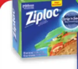 Walmart Ziploc freezer or sandwich bags offer