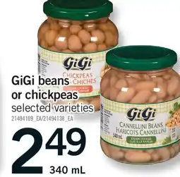 Fortinos GiGi beans or chickpeas offer