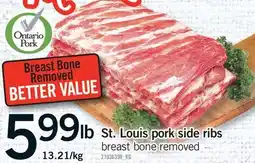 Fortinos ST. LOUIS PORK SIDE RIBS offer