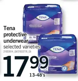 Fortinos Tena protective underwear, 13-48's offer