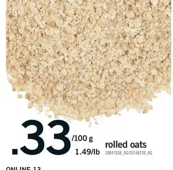 Fortinos ROLLED OATS offer