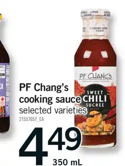 Fortinos PF CHANG'S COOKING SAUCE offer