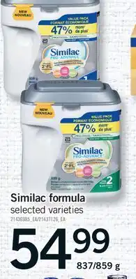 Fortinos SIMILAC FORMULA, 837/859 G offer