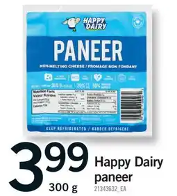 Fortinos HAPPY DAIRY PANEER offer