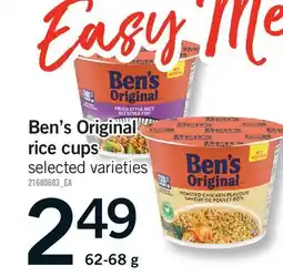 Fortinos BEN'S ORIGINAL RICE CUPS offer