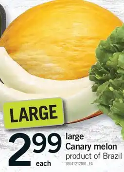 Fortinos LARGE CANARY MELON offer
