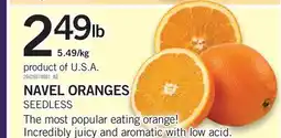 Fortinos NAVEL ORANGES offer