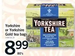 Fortinos YORKSHIRE OR YORKSHIRE GOLD TEA BAGS, 80's offer