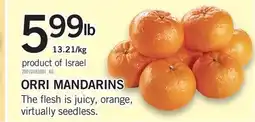 Fortinos ORRI MANDARINS offer