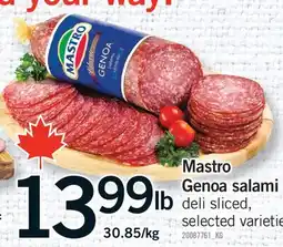 Fortinos MASTRO GENOA SALAMI, 30.85/kg offer