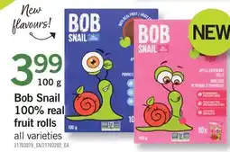 Fortinos BOB SNAIL 100% REAL FRUIT ROLLS offer