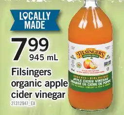 Fortinos FILSINGERS ORGANIC APPLE CIDER VINEGAR offer